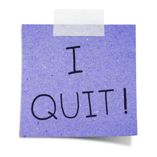 I quit post it note I quit post it note